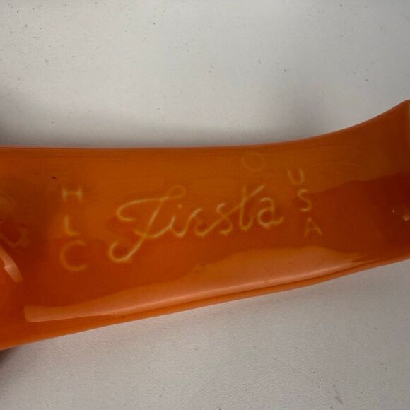 Fiesta Fiestaware Spoon Rest Tangerine Retired - Picture 3 of 5